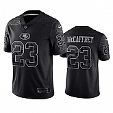 Men's San Francisco 49ers #23 Christian McCaffrey Black Reflective Limited Stitched Football Jersey,baseball caps,new era cap wholesale,wholesale hats